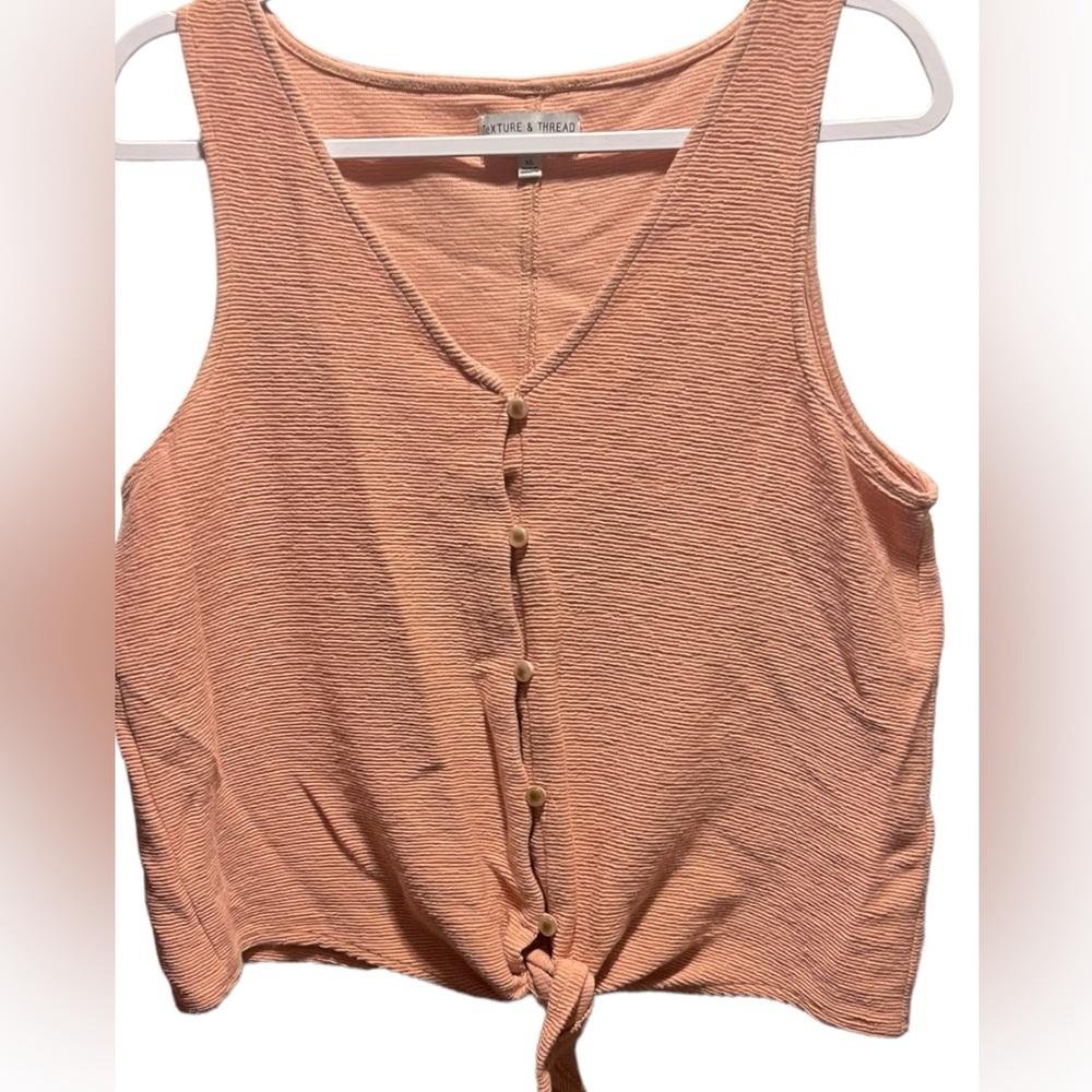 Texture & Thread Women’s Tie Front Blouse